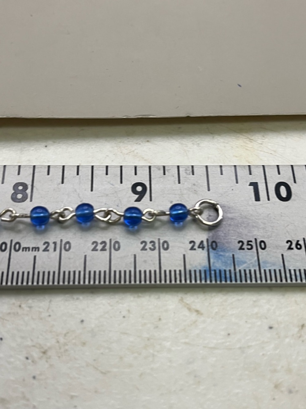 Blue Beaded Butterfly Anklet - Picture 5 of 5